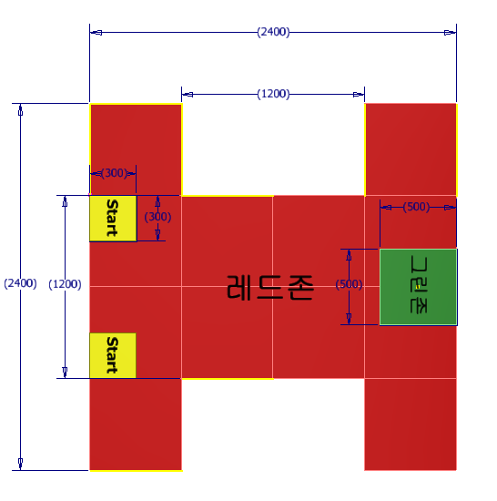 경기장 이미지 (단위 mm)